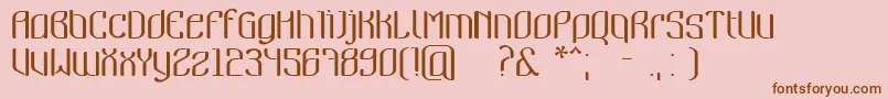 フォントNymeria – ピンクの背景に茶色のフォント