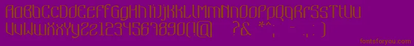 Nymeria-Schriftart – Braune Schriften auf violettem Hintergrund