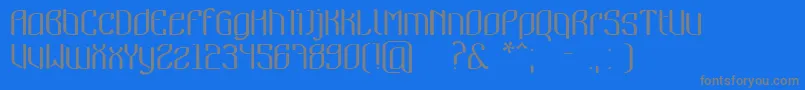 Nymeria-Schriftart – Graue Schriften auf blauem Hintergrund