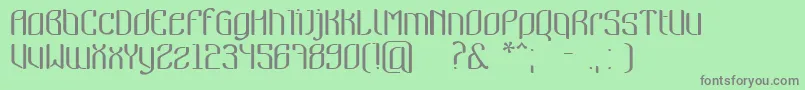 Nymeria-fontti – harmaat kirjasimet vihreällä taustalla