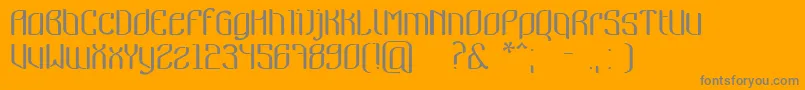 フォントNymeria – オレンジの背景に灰色の文字