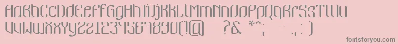 Nymeria-fontti – harmaat kirjasimet vaaleanpunaisella taustalla
