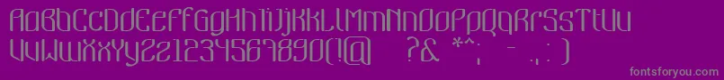 Nymeria-fontti – harmaat kirjasimet violetilla taustalla