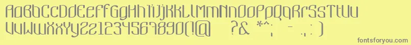 Nymeria-Schriftart – Graue Schriften auf gelbem Hintergrund
