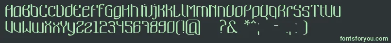 Nymeria-fontti – vihreät fontit mustalla taustalla
