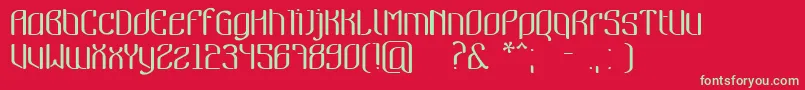 Nymeria-fontti – vihreät fontit punaisella taustalla