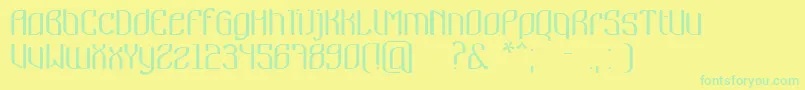 Nymeria Font – Green Fonts on Yellow Background