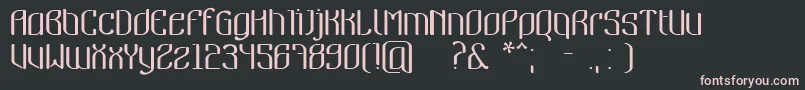 フォントNymeria – 黒い背景にピンクのフォント