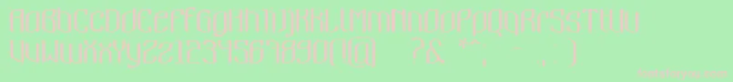 フォントNymeria – 緑の背景にピンクのフォント