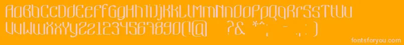 Nymeria-fontti – vaaleanpunaiset fontit oranssilla taustalla