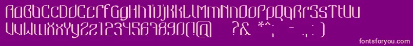 フォントNymeria – 紫の背景にピンクのフォント