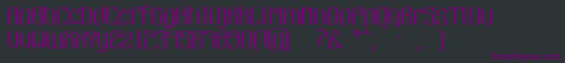 Nymeria-fontti – violetit fontit mustalla taustalla