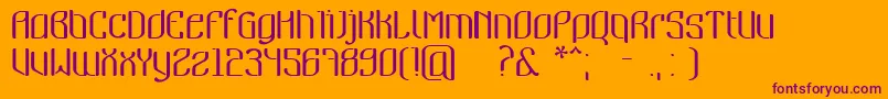 フォントNymeria – オレンジの背景に紫のフォント