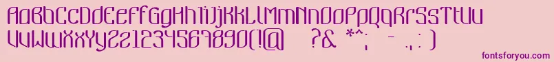 Nymeria-fontti – violetit fontit vaaleanpunaisella taustalla