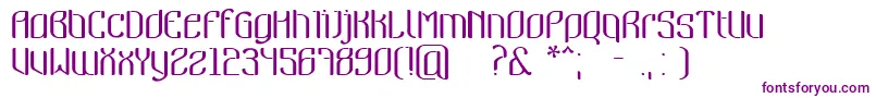 フォントNymeria – 白い背景に紫のフォント