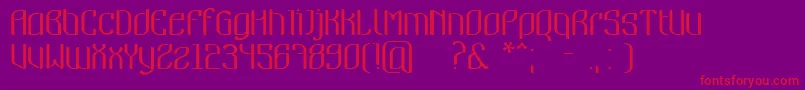 Nymeria-fontti – punaiset fontit violetilla taustalla