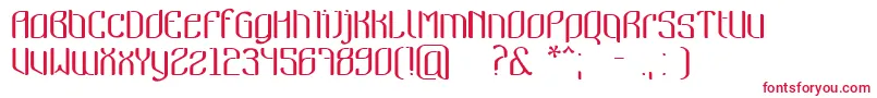 Nymeria-fontti – punaiset fontit valkoisella taustalla