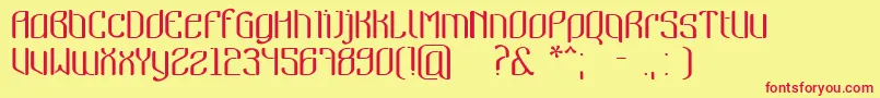 Nymeria Font – Red Fonts on Yellow Background