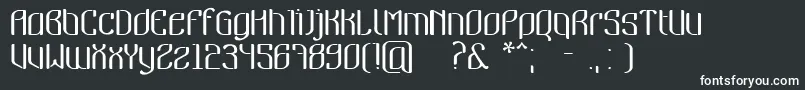 Nymeria-Schriftart – Weiße Schriften auf schwarzem Hintergrund