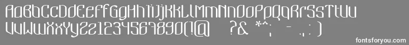 フォントNymeria – 灰色の背景に白い文字