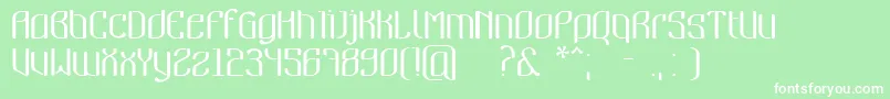 Шрифт Nymeria – белые шрифты на зелёном фоне