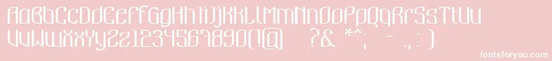 Nymeria-Schriftart – Weiße Schriften auf rosa Hintergrund