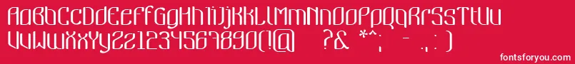 Шрифт Nymeria – белые шрифты на красном фоне
