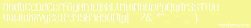 Nymeria-fontti – valkoiset fontit keltaisella taustalla