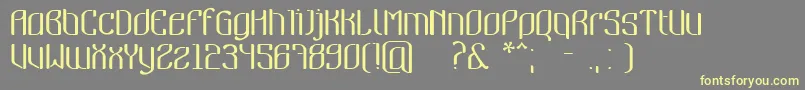 Nymeria-fontti – keltaiset fontit harmaalla taustalla
