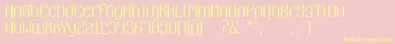 Nymeria-Schriftart – Gelbe Schriften auf rosa Hintergrund