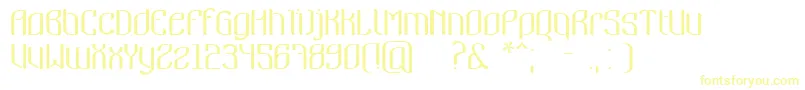 Шрифт Nymeria – жёлтые шрифты на белом фоне
