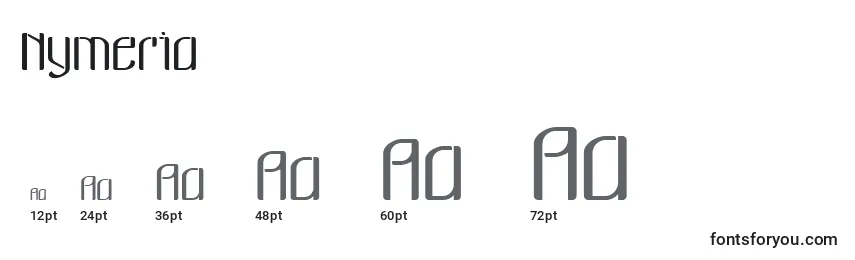 Nymeria Font Sizes