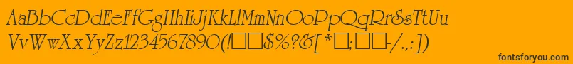 AgreverenceOblique Font – Black Fonts on Orange Background