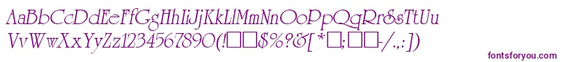 AgreverenceOblique Font – Purple Fonts on White Background