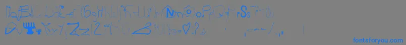 Kurzrg Font – Blue Fonts on Gray Background