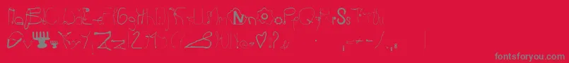 Kurzrg Font – Gray Fonts on Red Background