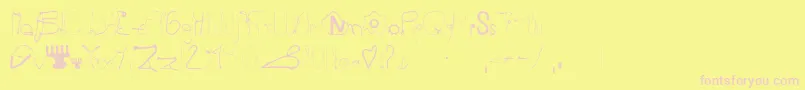 Kurzrg Font – Pink Fonts on Yellow Background