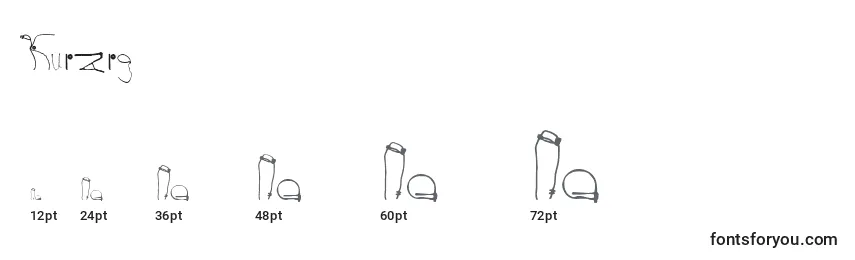 Kurzrg Font Sizes