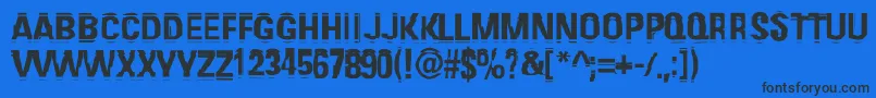 Musorc Font – Black Fonts on Blue Background