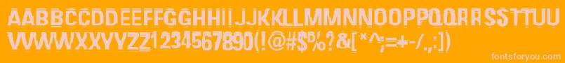 Musorc Font – Pink Fonts on Orange Background