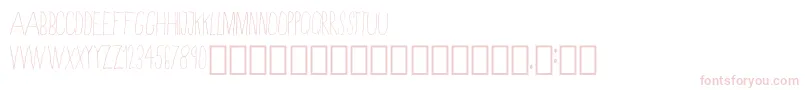 SkinnyRegular-Schriftart – Rosa Schriften auf weißem Hintergrund