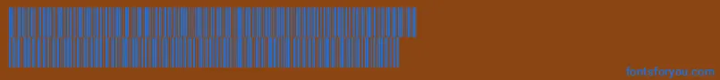 Czcionka V300022 – niebieskie czcionki na brązowym tle