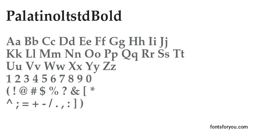 PalatinoltstdBold-fontti – aakkoset, numerot, erikoismerkit