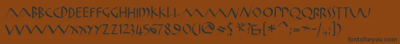 Oldromanklein Font – Black Fonts on Brown Background