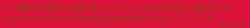 Lisätietoja Oldromanklein-fontista Oldromanklein-fontti – ruskeat fontit punaisella taustalla