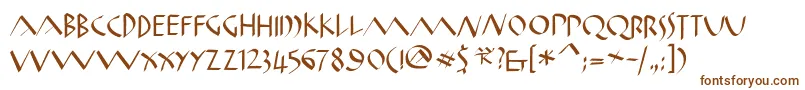 Шрифт Oldromanklein – коричневые шрифты на белом фоне