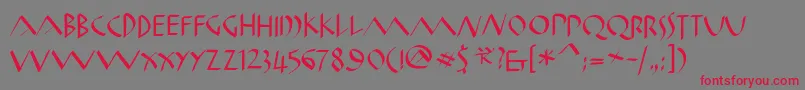 Шрифт Oldromanklein – красные шрифты на сером фоне