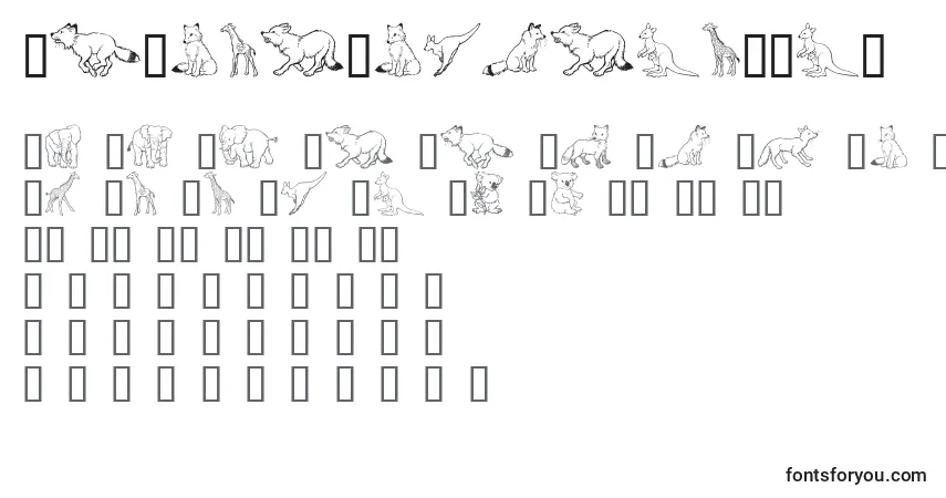 Schriftart GeWildKingdomEToK – Alphabet, Zahlen, spezielle Symbole