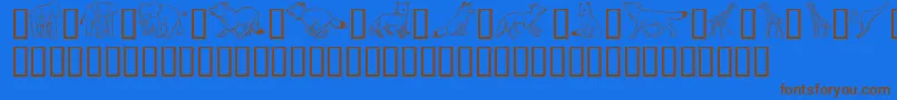 GeWildKingdomEToK Font – Brown Fonts on Blue Background