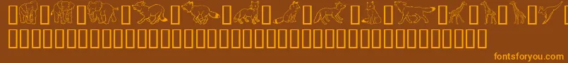 GeWildKingdomEToK Font – Orange Fonts on Brown Background